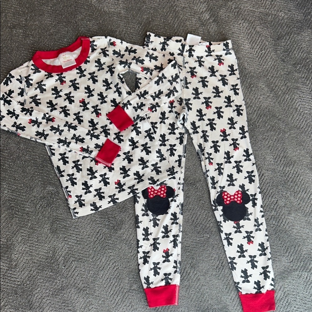 Hanna Andersson Disney Minnie Mouse Print Long Johns 150/8